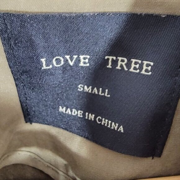 Love Tree Jacket Sz S Womens‎ Army Green Cinch Waist Super Soft Lots of Pockets - Picture 4 of 8